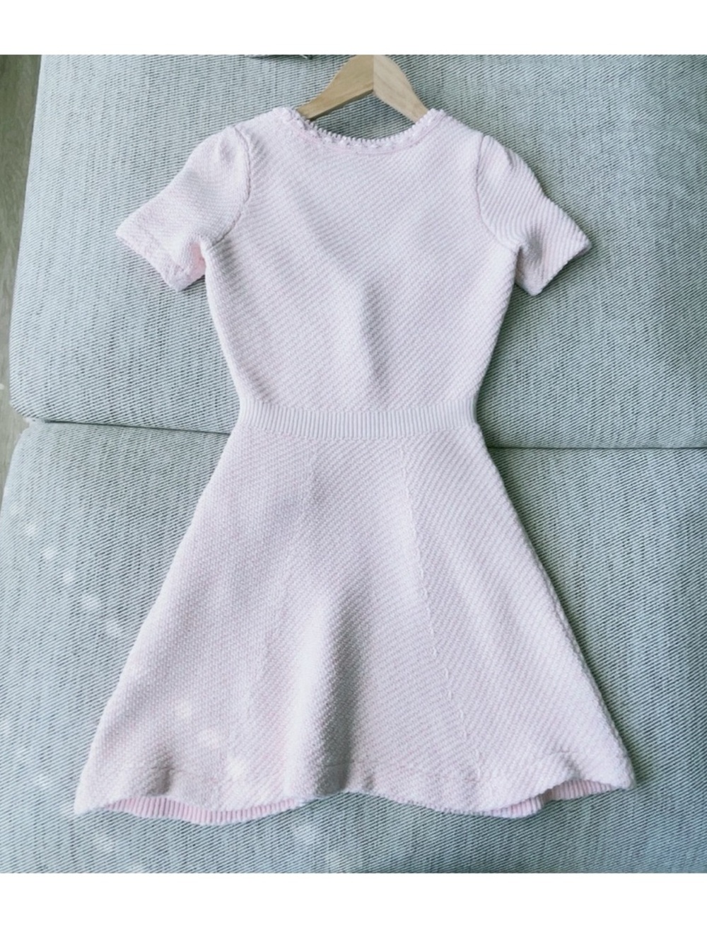 Self-Portrait Pale Pink Tweed Mini Dress - Picture 8 of 8